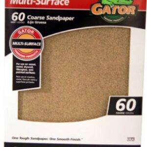 ALI INDUSTRIES 4440 60 Grit Sandpaper, 9-Inch x 11-Inch, 4 sheets