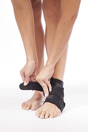 Mueller Adjustable Ankle Support, Black, One Size