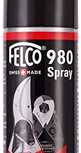 Felco Tool Lubricant (F 980) - Biodegradable Synthetic Maintenance Product Spray Grease,Red, Black