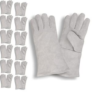 cordova 7605 regular shoulder leather welder gloves, one-piece back, full sock lining, gray, x-large, 12-pack bulk welder's gloves