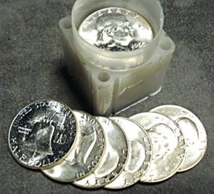 1952-d - silver - choice uncirculated (ms62 plus) - franklin half dollar
