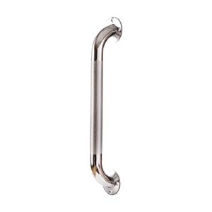 dmi textured toilet, shower & tub rail, handicapped grab bars for handicap and elderly, perfect for bathroom safety, rust-resistant steel, 18", chrome, fsa & hsa eligible