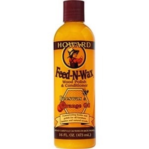 howard feed-n-wax wood polish and conditioner, 16-ounce