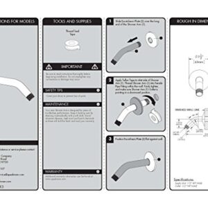 Speakman S-2520 Clean and Simple Shower Arm and Flange for Stylish Bathroom Décor, 5.5 inches, Polished Chrome