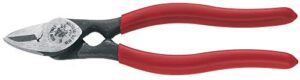 klein tools 1104 bx cable cutter and all-purpose shears for bx cable, sheet metal, steel strapping, bundling wire, with stripping notch