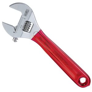 klein tools d507-6 adjustable wrench, extra capacity jaw forged drive wrench with high polish chrome finish, 6-1/2-inch