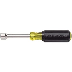 klein tools 630-5/16 nut driver, 5/16-inch tip nut driver with 3-inch hollow shaft, cushion grip handle