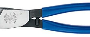 Klein Tools 63030 Cable Cutter, Coaxial Cable Cutter cuts up to 1-Inch Aluminum and Copper Coaxial Cable with One-Hand Shearing,Blue