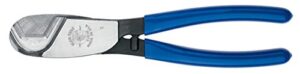 klein tools 63030 cable cutter, coaxial cable cutter cuts up to 1-inch aluminum and copper coaxial cable with one-hand shearing,blue