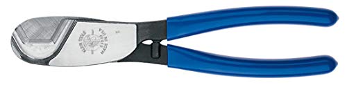 Klein Tools 63030 Cable Cutter, Coaxial Cable Cutter cuts up to 1-Inch Aluminum and Copper Coaxial Cable with One-Hand Shearing,Blue