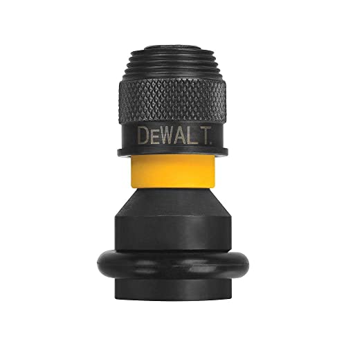 DEWALT DW2298 1/2-Inch Square to 1/4-Inch Adaptor Hex Rapid Load , Black