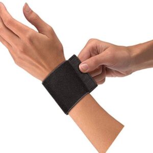 Mueller Wrist Support withloop Elastic, Black, One Size