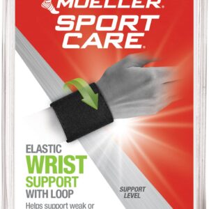 Mueller Wrist Support withloop Elastic, Black, One Size