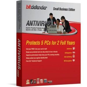 bitdefender antivirus 2009 - 2 yr/5pc