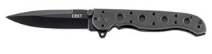 columbia river knife & tool crkt m16-01kz edc folding pocket knife: everyday carry, black blade, automated liner safety, nylon handle, pocket clip