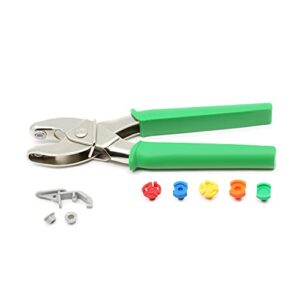 dritz 16p snap fastener pliers, size 15 (3/8-inch) & size 16 (7/16-inch), green