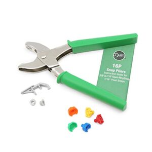 Dritz 16P Snap Fastener Pliers, Size 15 (3/8-Inch) & Size 16 (7/16-Inch), Green