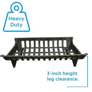 Panacea 15424 Cast Iron Fire Grate, Black, 24-Inch