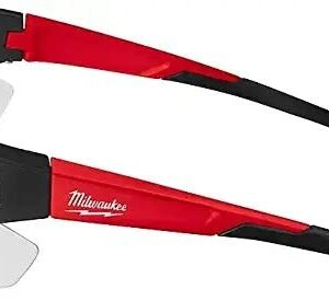 Milwaukee Anti-Fog Safety Glasses Clear Lens Black/Red Frame 2 pc. - Case of 2