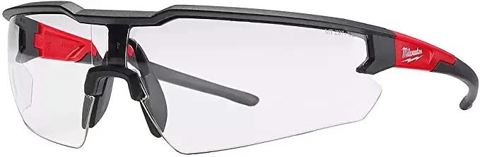 Milwaukee Anti-Fog Safety Glasses Clear Lens Black/Red Frame 2 pc. - Case of 2