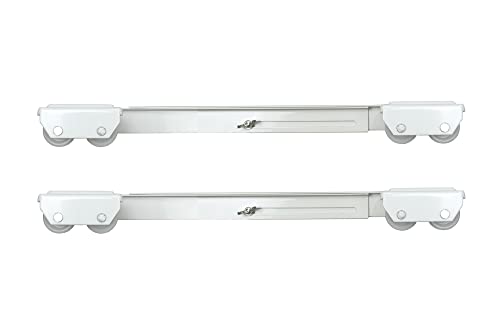 Shepherd Hardware 9601 Stamped Steel Adjustable Appliance Rollers, 2-Pack