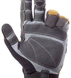 Custom Leathercraft160M Contractor XtraCoverage Flex Grip Work Gloves, Medium , Black