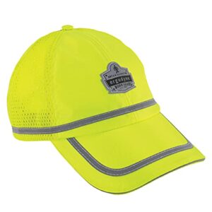 ergodyne mens high visibility, reflective hat cap, lime, one size us