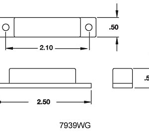 7939WG-WH - Ademco Surface Mount Contacts (White)