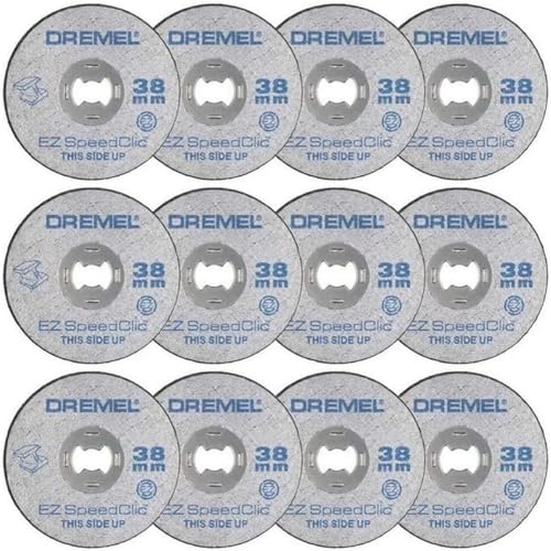 Dremel 456B EZ SpeedClic Cutting Wheels Accessory Set with 12 Metal Saw Cutting Discs for Rotary Multi Tool