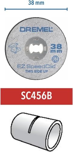 Dremel 456B EZ SpeedClic Cutting Wheels Accessory Set with 12 Metal Saw Cutting Discs for Rotary Multi Tool