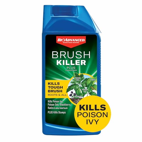 BioAdvanced Brush Killer Plus, Concentrate, 32 oz – Kills Tough Brush Roots & All, Kills Poison Ivy