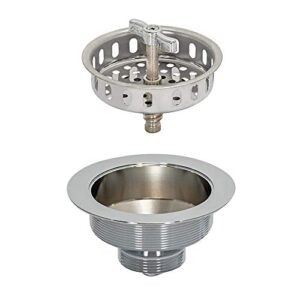 Eastman 30021 Heavy- Pattern with Spin and Seal Sink Strainer, Chrome