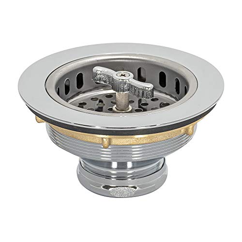 Eastman 30021 Heavy- Pattern with Spin and Seal Sink Strainer, Chrome