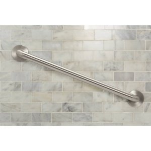 Moen Polished Brass Bathroom Safety 18-Inch Shower Grab Bar with Concealed Screws for Handicapped or Elderly, R8718PB