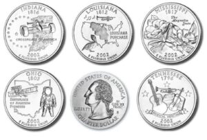 complete 5 coin 2002-p state quarter set