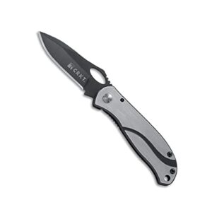 columbia river knife & tool - 9001317 crkt pazoda 2 edc folding pocket knife: compact everyday carry, gray ti nitride blade, thumb slot, locking liner, stainless handle, pocket clip 6470