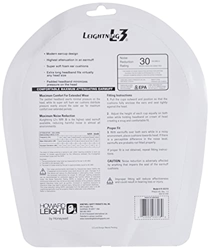 Howard Leight by Honeywell Leightning L3 Shooting Earmuff (R-03318) , Black