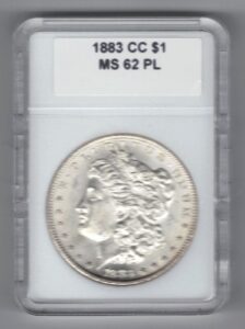 1883-cc carson city uncirculated bu morgan silver dollar