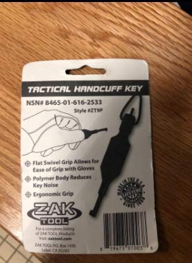 ZAK Tool ZT-9P Flat Knurled Swivel Key, Black