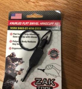 ZAK Tool ZT-9P Flat Knurled Swivel Key, Black