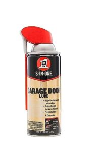 3-in-one professional garage door lubricant with smart straw sprays 2 ways, 11 oz