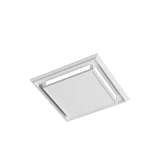 Broan-Nutone 682 Duct-Free Ventilation Fan, White Square Ceiling or Wall Exhaust Fan with Plastic Grille