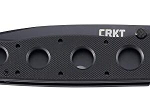 CRKT M21-14SFG EDC Folding Pocket Knife: Special Forces Everyday Carry, Black Serrated Edge Blade, Veff Serrations, Automated Liner Safety, Dual Hilt, G10 Handle, Reversible Pocket Clip