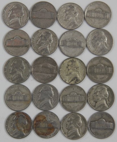 Jefferson Silver War Nickels 1942-1945 35% Silver