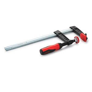 bessey tg4.008+2k clamp, woodworking, f-style, 2k handle, replaceable pads, 4 in. x 8 in., 880 lb,black