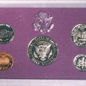 1990 GENUINE US MINT PROOF COIN SET 5 COIN