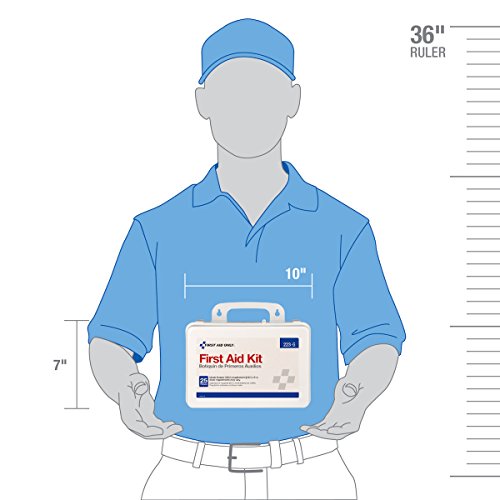 First Aid Only 223-G 25-Person Emergency First Aid Kit for Office, Home Improvement, and Construction with Gasket, 107 Pieces