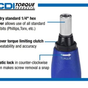 CDI Torque 401SM Micro Adjustable Torque Screwdriver, Torque Range 5 to 40-Inch Pounds, 1/4-Inch