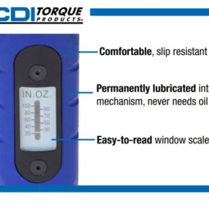 CDI Torque 401SM Micro Adjustable Torque Screwdriver, Torque Range 5 to 40-Inch Pounds, 1/4-Inch