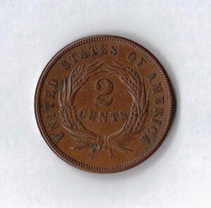 1864-1868 two cent piece g/vg